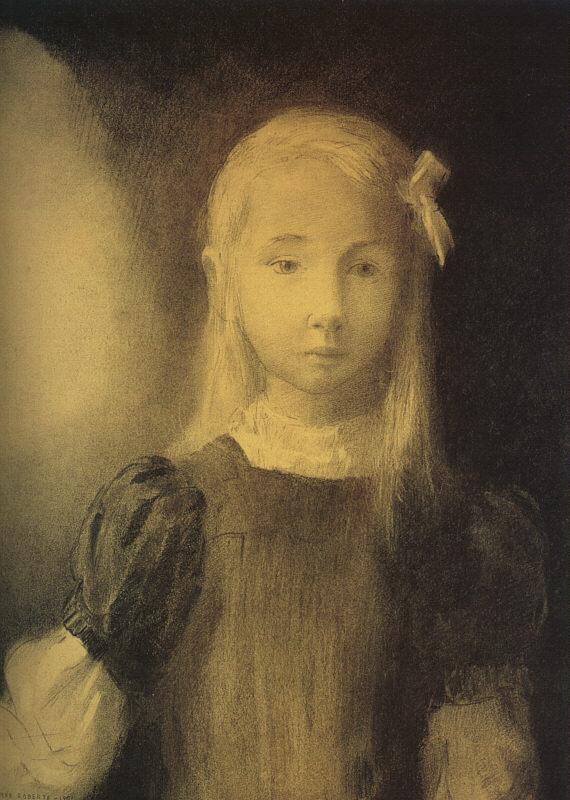 Odilon Redon Mademoiselle Jeanne Roberte de Domecy oil painting picture